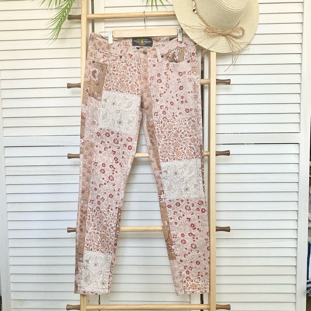 🌸Lucky Brand Charlie Skinny Jeans Pants Patchwork ✨